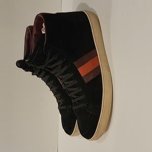 Gucci Authentic Suede High Top Web Coda UK 10 US 11 black suede red